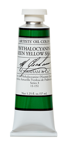 M GRAHAM PHTHALOCYANINE GREEN YELLOW SHADE 37ML OIL COLOR