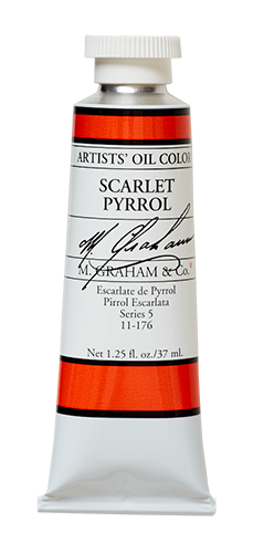 M GRAHAM SCARLET PYRROLT 37ML OIL COLOR