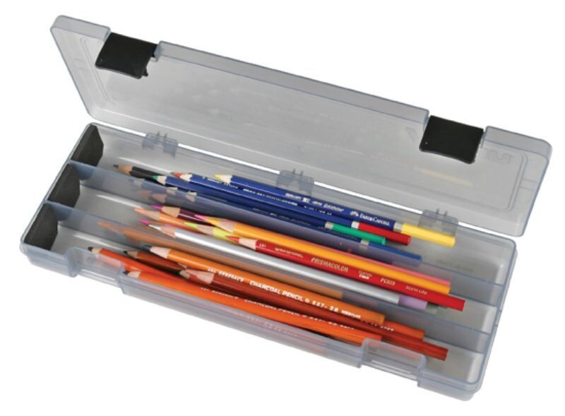 ARTBIN TRANSPARENT PENCIL BOX CHARCOAL