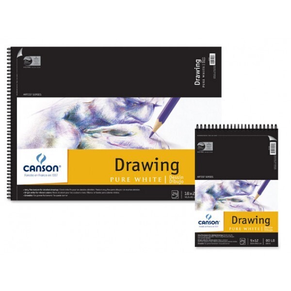 CANSON PURE WHITE DRAWING PADS