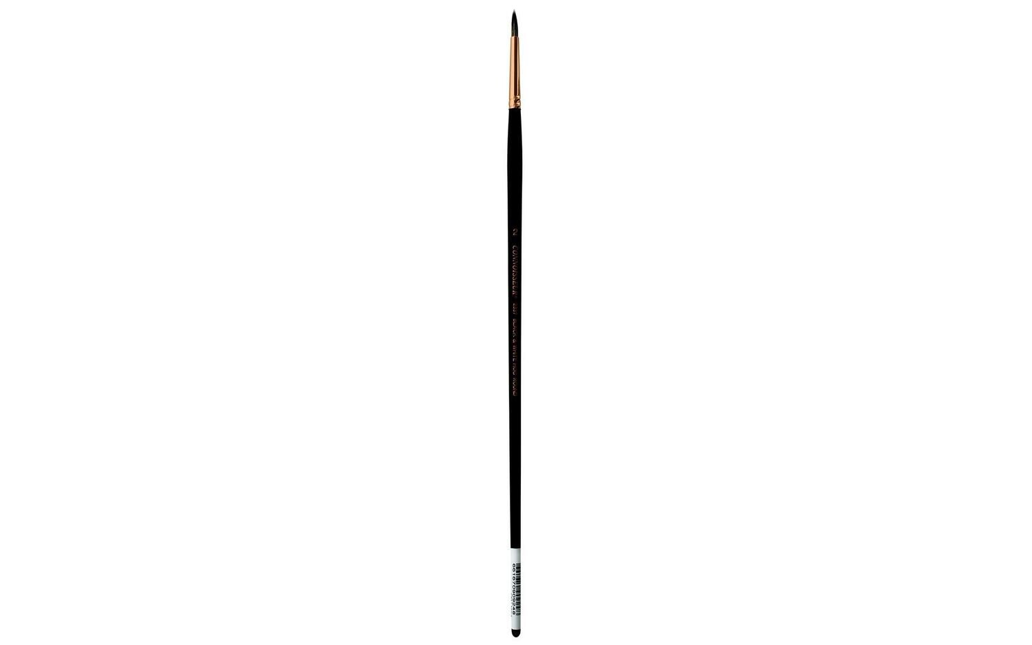 Connoisseur Black &amp; White Hog Bristle Brush Long Handle Round #2
