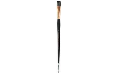 Connoisseur Black & White Hog Bristle Brush Long Handle Flat #10