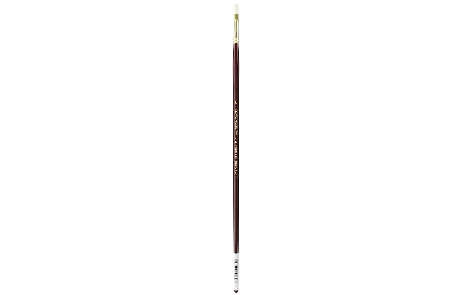 Connoisseur Pure Synthetic Bristle Brush Long Handle Flat #0