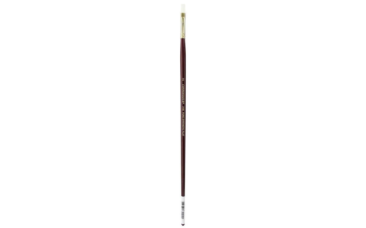 Connoisseur Pure Synthetic Bristle Brush Long Handle Flat #2