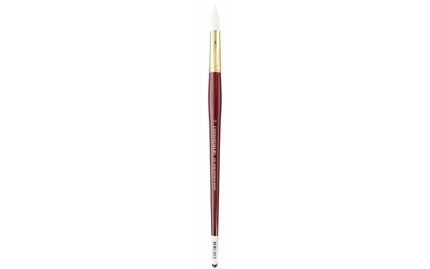 Connoisseur Pure Synthetic Bristle Brush Long Handle Round #12