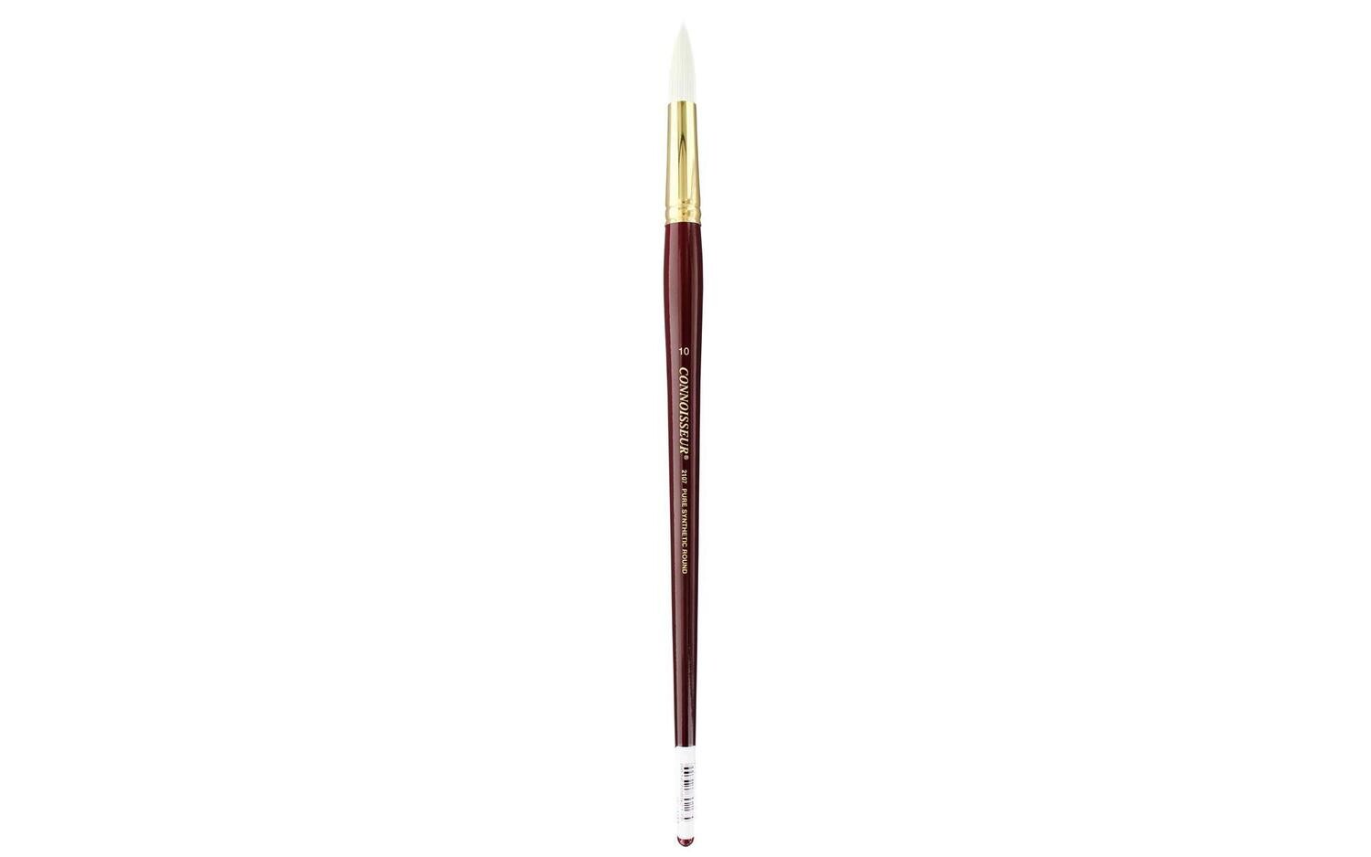 Connoisseur Pure Synthetic Bristle Brush Long Handle Round #10