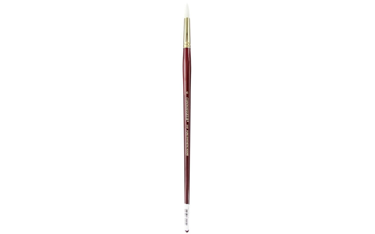 Connoisseur Pure Synthetic Bristle Brush Long Handle Round #6