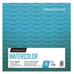 GRUMBACHER 12X12 W/C 140Lb 15/Shts Foldover