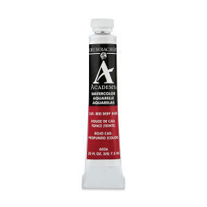 GRUMBACHER ACADEMY WATERCOLOR CADMIUM RED DEEP 7.5ML