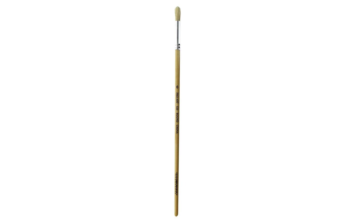 PRO ART White Bristle Round Brush #6