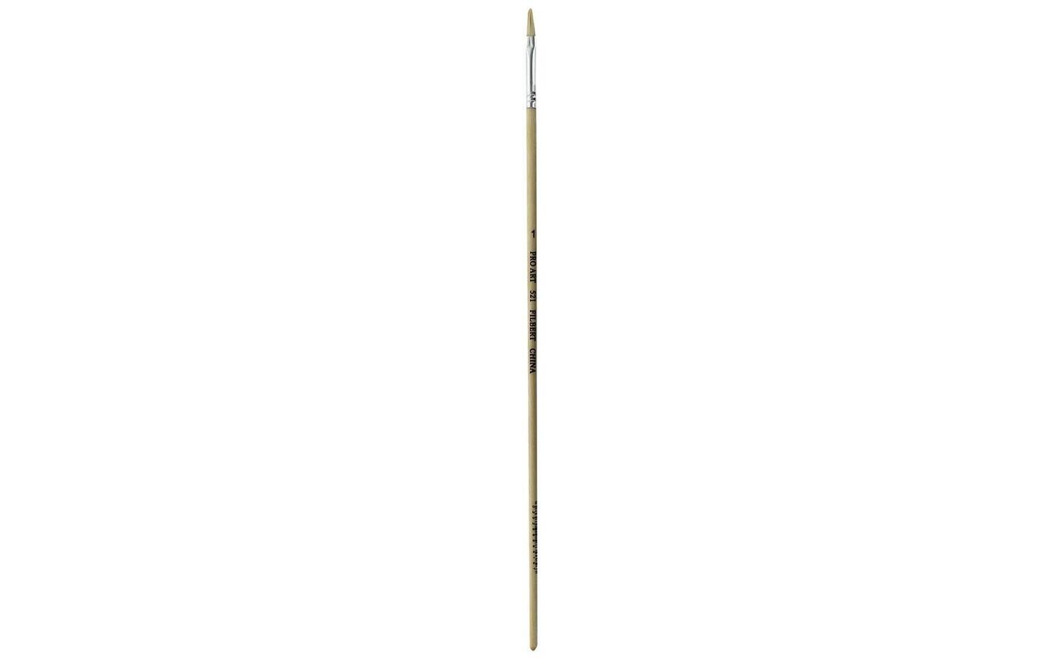 PRO ART #1 Filbert White Bristle Brush