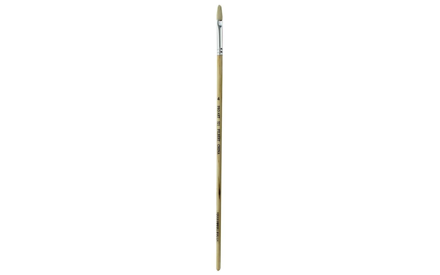 PRO ART #4 Filbert White Bristle Brush