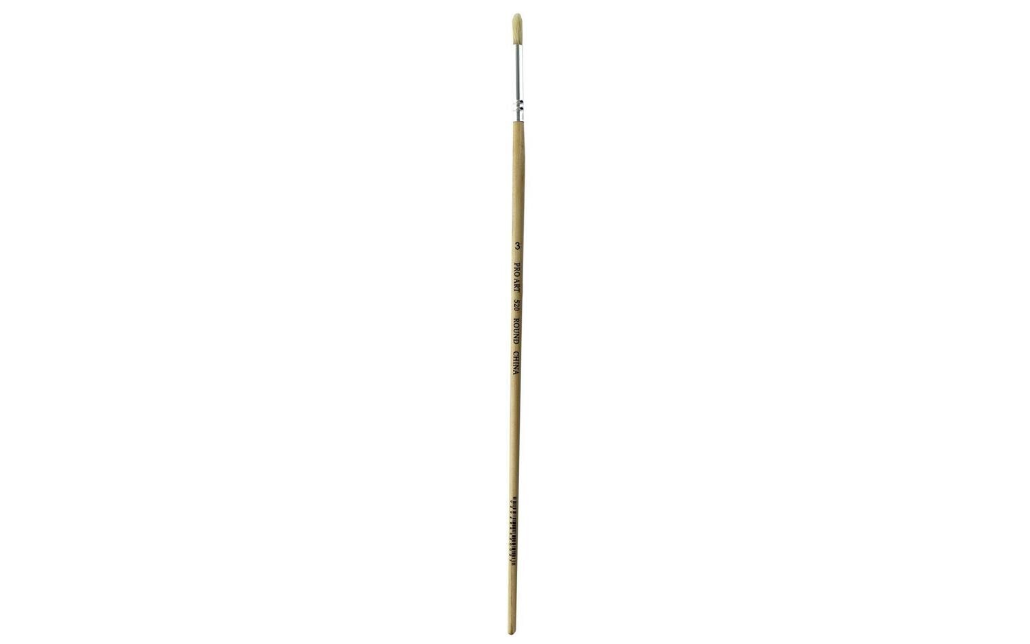 PRO ART White Bristle Round Brush #3