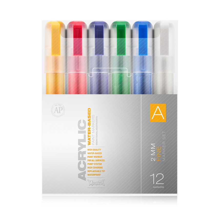 MONTANA ACRYLIC MRKR FINE SET OF 12 A