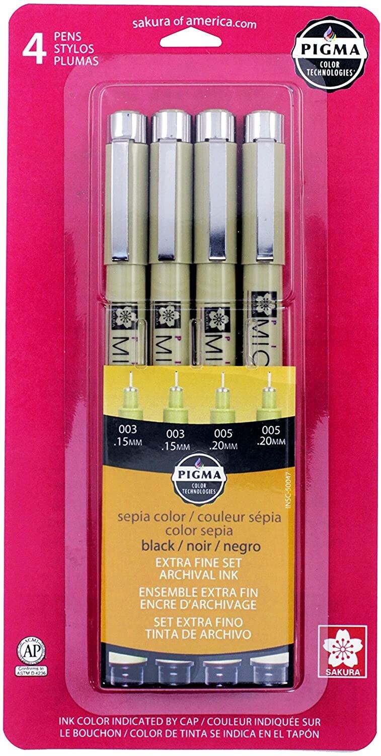Sakura 50022 Pigma Micron Pens - Set of 3, Black, 05
