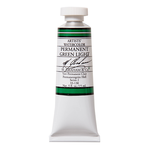 M GRAHAM Permanent Green Light .5oz Watercolor