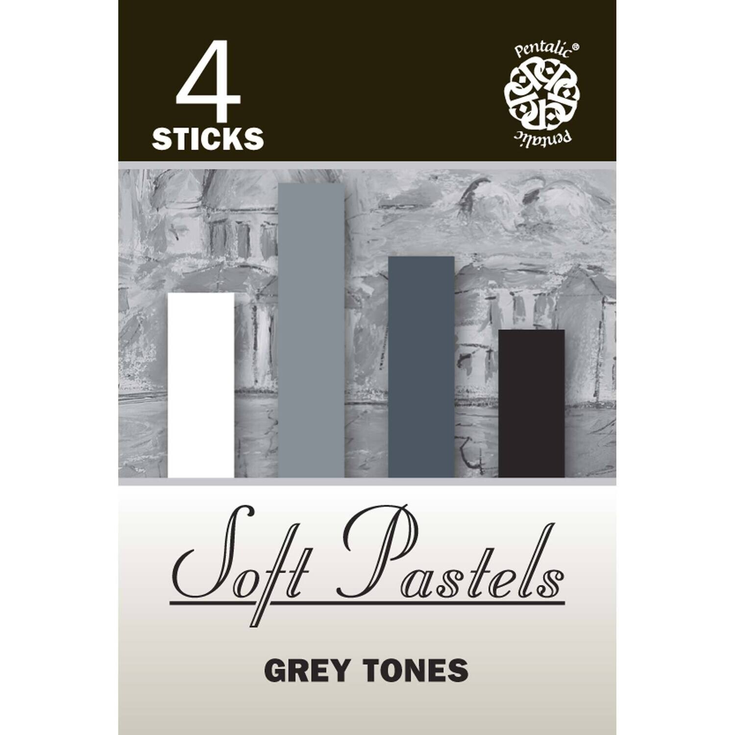 PENTALIC Greytone 4 Piece Soft Pastel Set