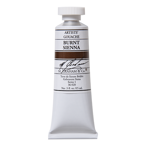 M GRAHAM BURNT SIENNA 15ML GOUACHE