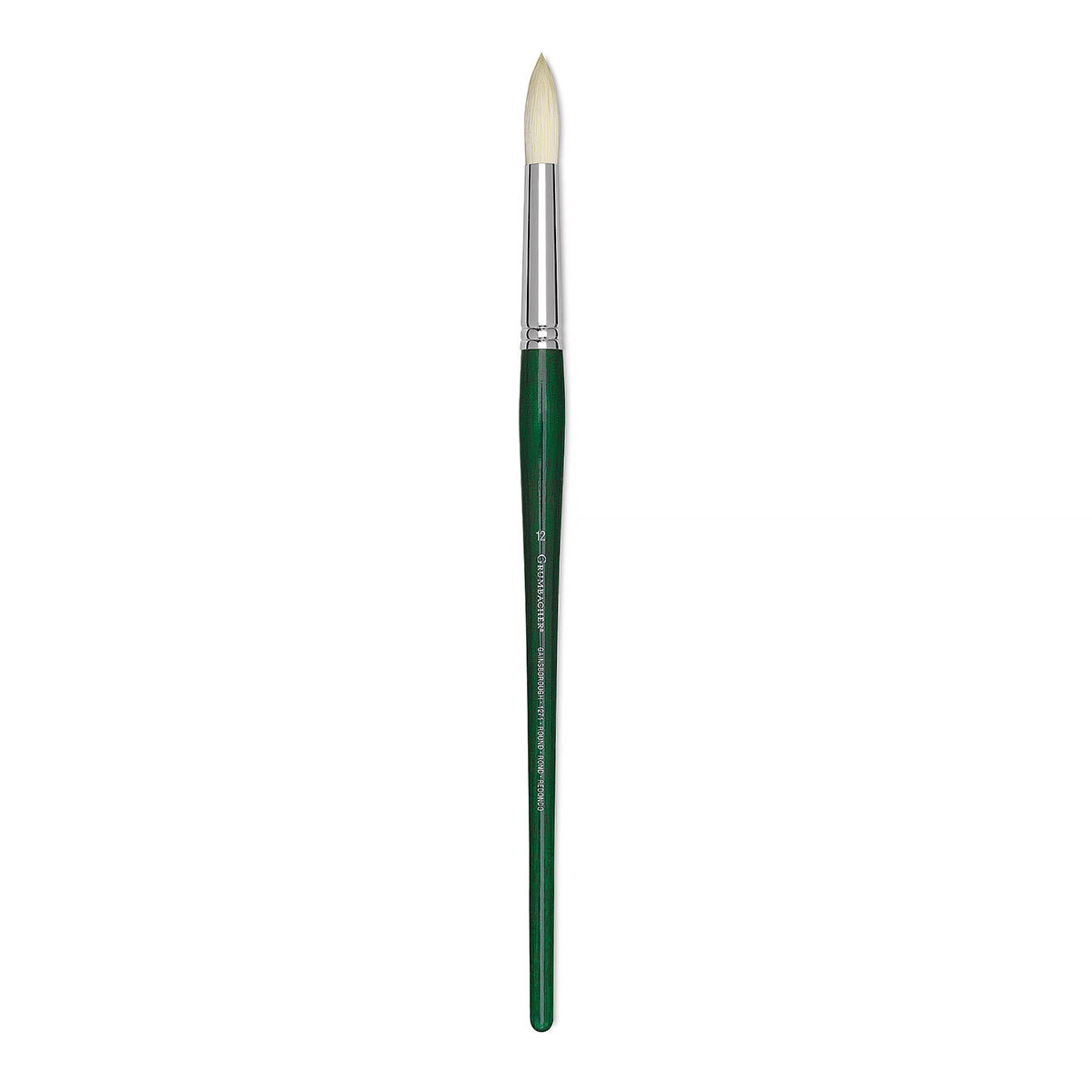 GAINSBOROUGH OIL/ACRY WHITE BRISTLE LONG HANDLE ROUND 12
