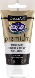 DECO ART AMERICANA PREMIUM ACRYLICS 2.54OZ METALLIC PALE GOLD