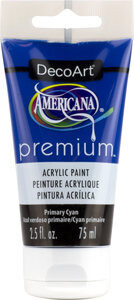 DECO ART AMERICANA PREMIUM ACRYLICS 2.54OZ PRIMARY CYAN