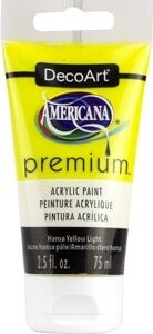 DECO ART AMERICANA PREMIUM ACRYLICS 2.54OZ HANSA YELLOW LIGHT