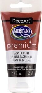 DECO ART AMERICANA PREMIUM ACRYLICS 2.54OZ QUINACRIDONE GOLD