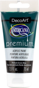 DECO ART AMERICANA PREMIUM ACRYLICS 2.54OZ PHTHALO GREEN-BLUE