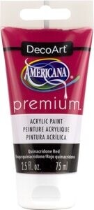 DECO ART AMERICANA PREMIUM ACRYLICS 2.54OZ QUINACRIDONE RED