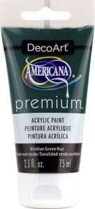 DECO ART AMERICANA PREMIUM ACRYLICS 2.54OZ VIRIDIAN GREEN HUE