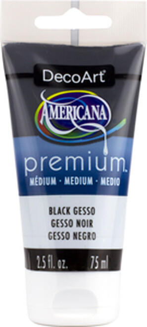 DECO ART AMERICANA PREMIUM 2.54OZ BLACK GESSO