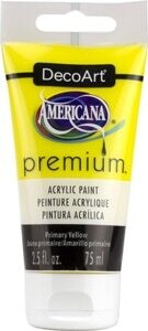 DECO ART AMERICANA PREMIUM ACRYLICS 2.54OZ PRIMARY YELLOW