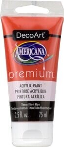 DECO ART AMERICANA PREMIUM ACRYLICS 2.54OZ VERMILLION HUE