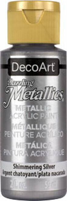 DECO ART DAZZLING METALLICS SHIMMERING SILVER 2OZ