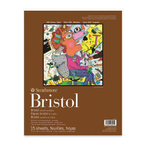 STRATHMORE 400 Series Bristol Pad - 11&quot; x 14&quot;, 2 Ply, Vellum, 15 Sheets