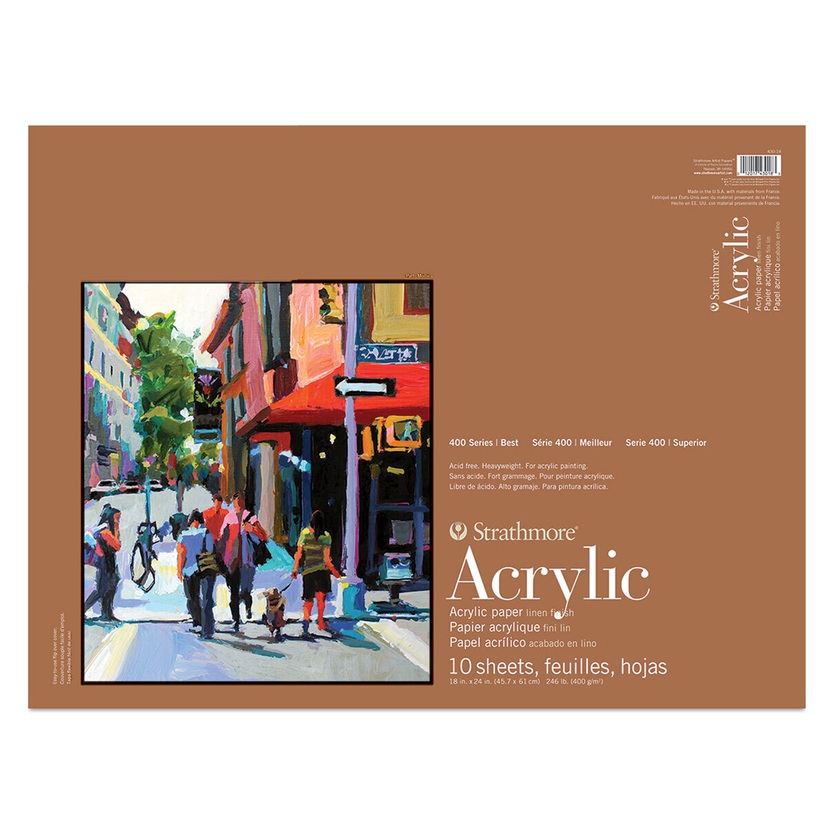 STRATHMORE 400 Series Acrylic Pad - 18&quot; x 24&quot;, 10 Sheets