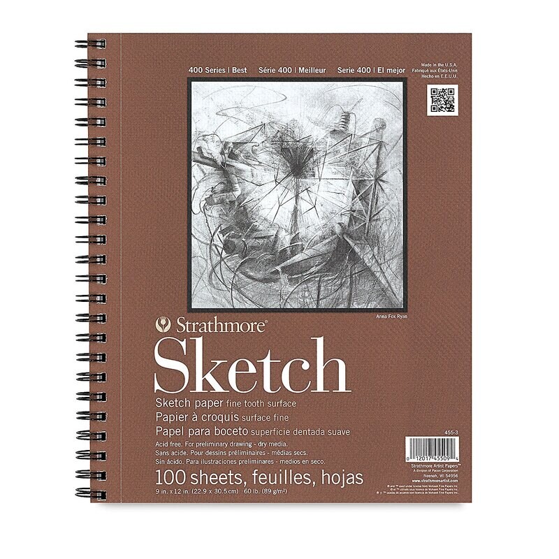 Strathmore 300 Series Mixed Media Paper Pad, Side Wire Bound, 9x12