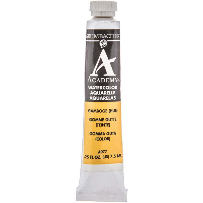 GRUMBACHER ACADEMY WATERCOLOR GAMBOGE 7.5ML