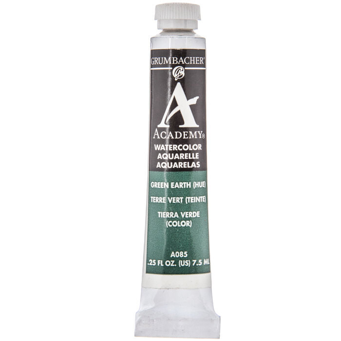 GRUMBACHER ACADEMY WATERCOLOR GREEN EARTH 7.5ML