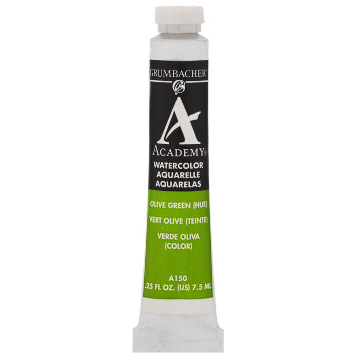 GRUMBACHER ACADEMY WATERCOLOR OLIVE GREEN 7.5ML