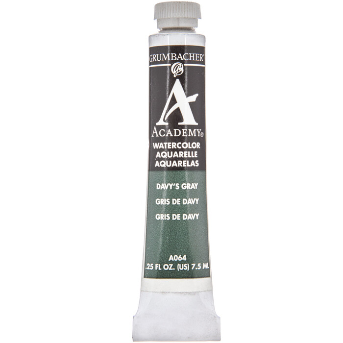 GRUMBACHER ACADEMY WATERCOLOR DAVYS GRAY 7.5ML