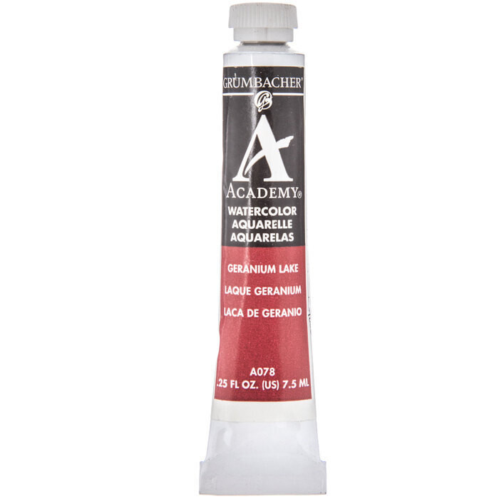 GRUMBACHER ACADEMY WATERCOLOR GERANIUM LAKE 7.5ML
