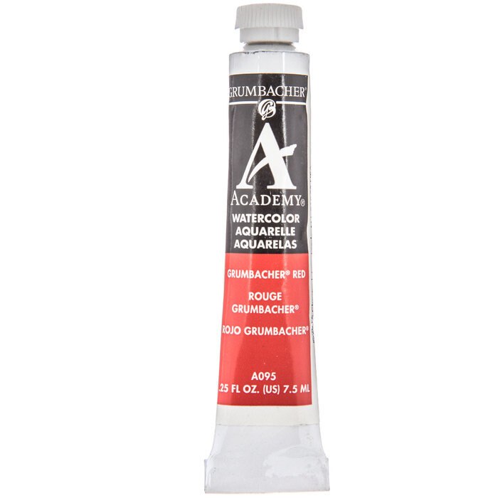 GRUMBACHER ACADEMY WATERCOLOR GRUMBACHER RED 7.5ML