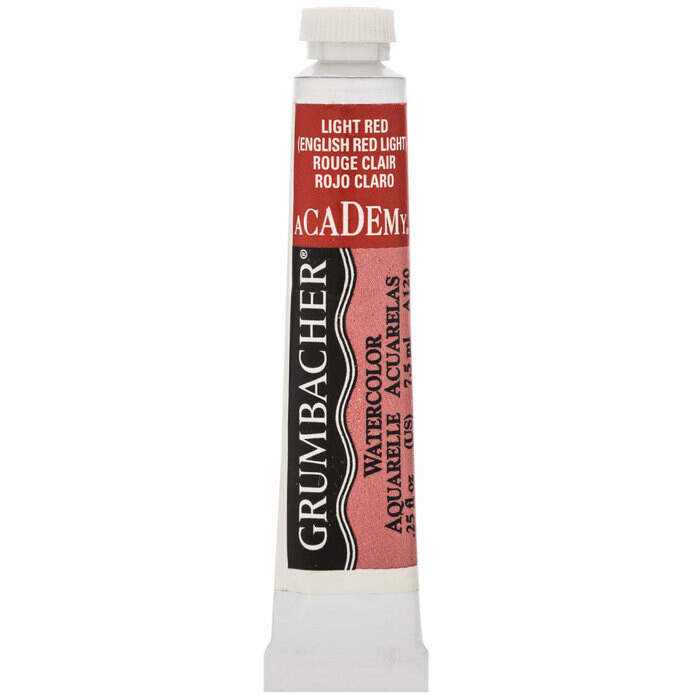 GRUMBACHER ACADEMY WATERCOLOR LIGHT RED 7.5ML