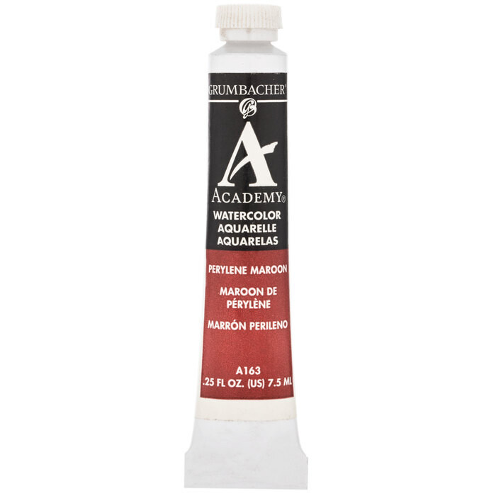 GRUMBACHER ACADEMY WATERCOLOR PERYLENE MAROON 7.5ML