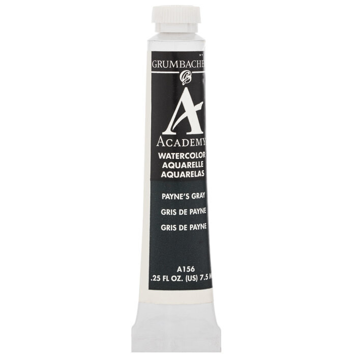 GRUMBACHER ACADEMY WATERCOLOR PAYNES GRAY 7.5ML