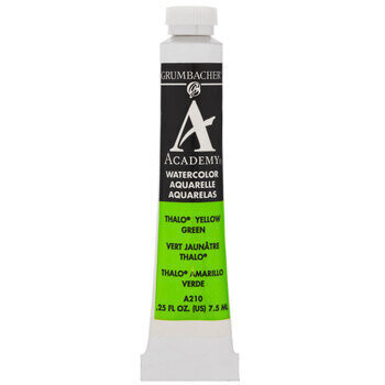 GRUMBACHER ACADEMY WATERCOLOR THALO YELLOW GREEN 7.5ML