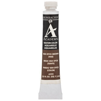GRUMBACHER ACADEMY WATERCOLOR VAN DYKE BROWN 7.5ML