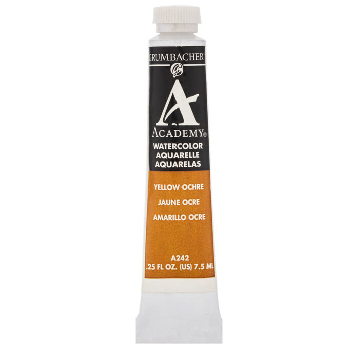 GRUMBACHER ACADEMY WATERCOLOR YELLOW OCHRE 7.5ML