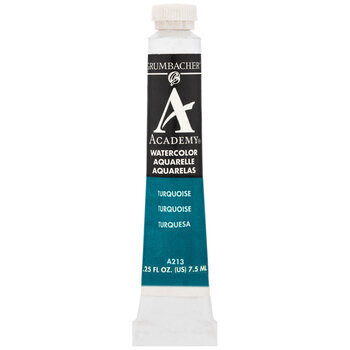 GRUMBACHER ACADEMY WATERCOLOR TURQUOISE 7.5ML